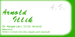 arnold illik business card